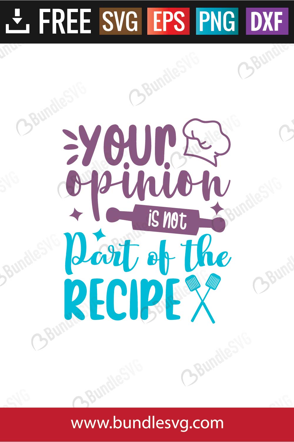 Your Opinion Is Not Part of The Recipe SVG Files