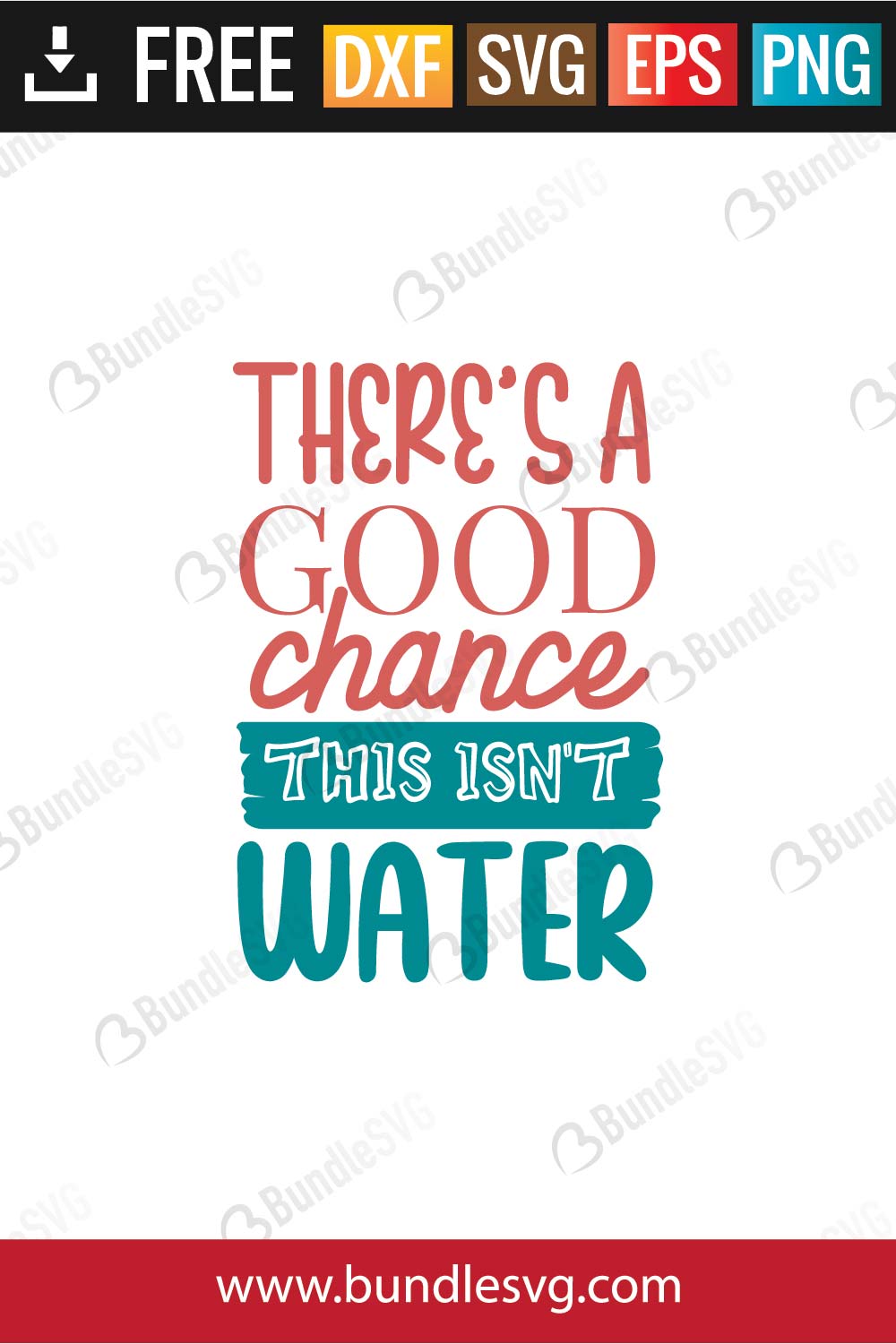 There's A Good Chance This Isn't Water Svg