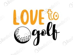 Love To Golf Svg