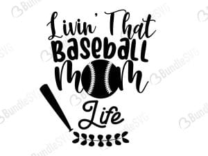 Baseball Mom Messy Bun Svg