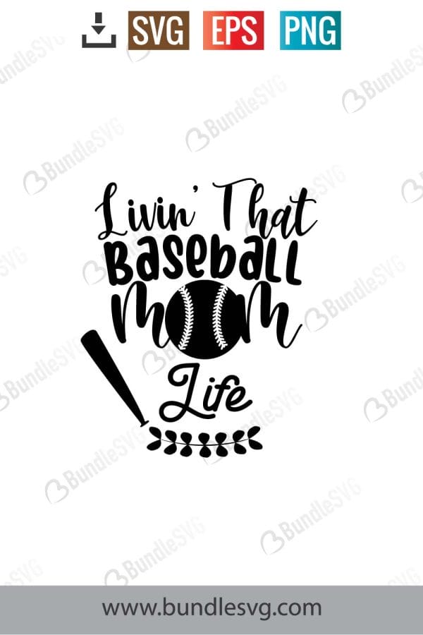 Baseball Mom Messy Bun Svg