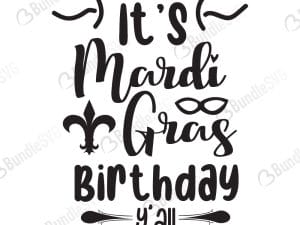 Mardi Gras Birthday Svg