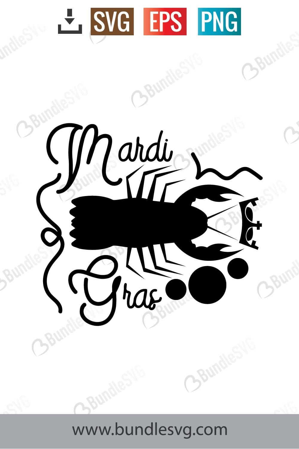 Mardi Gras Crawfish Svg
