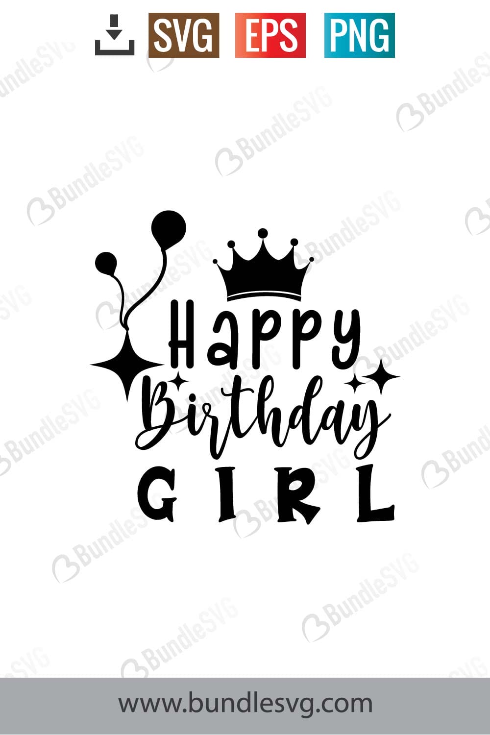 Happy Birthday Girl Svg