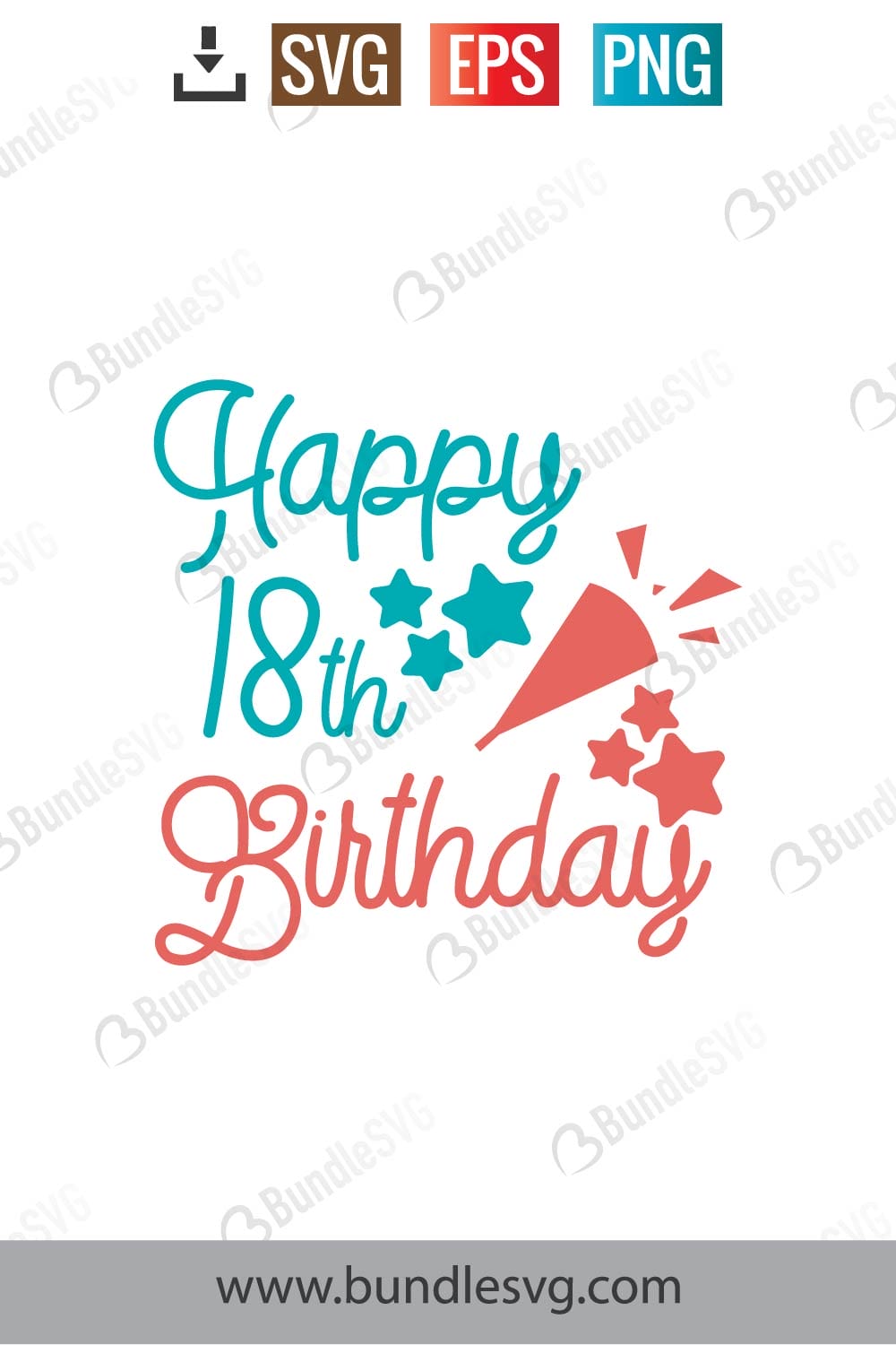 Happy 18th Birthday Svg