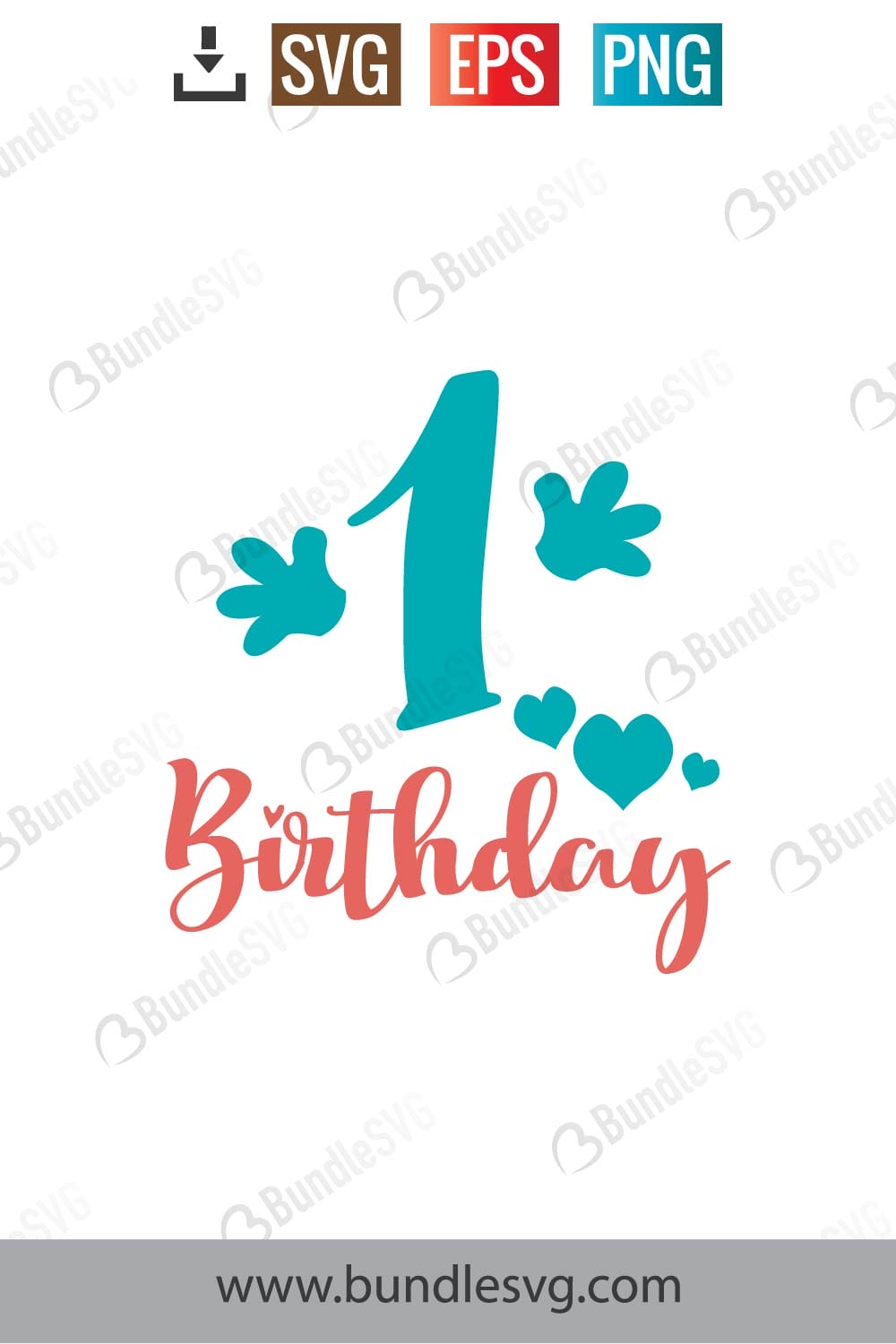 Happy 1st Birthday Svg Free Download | BundleSVG.com