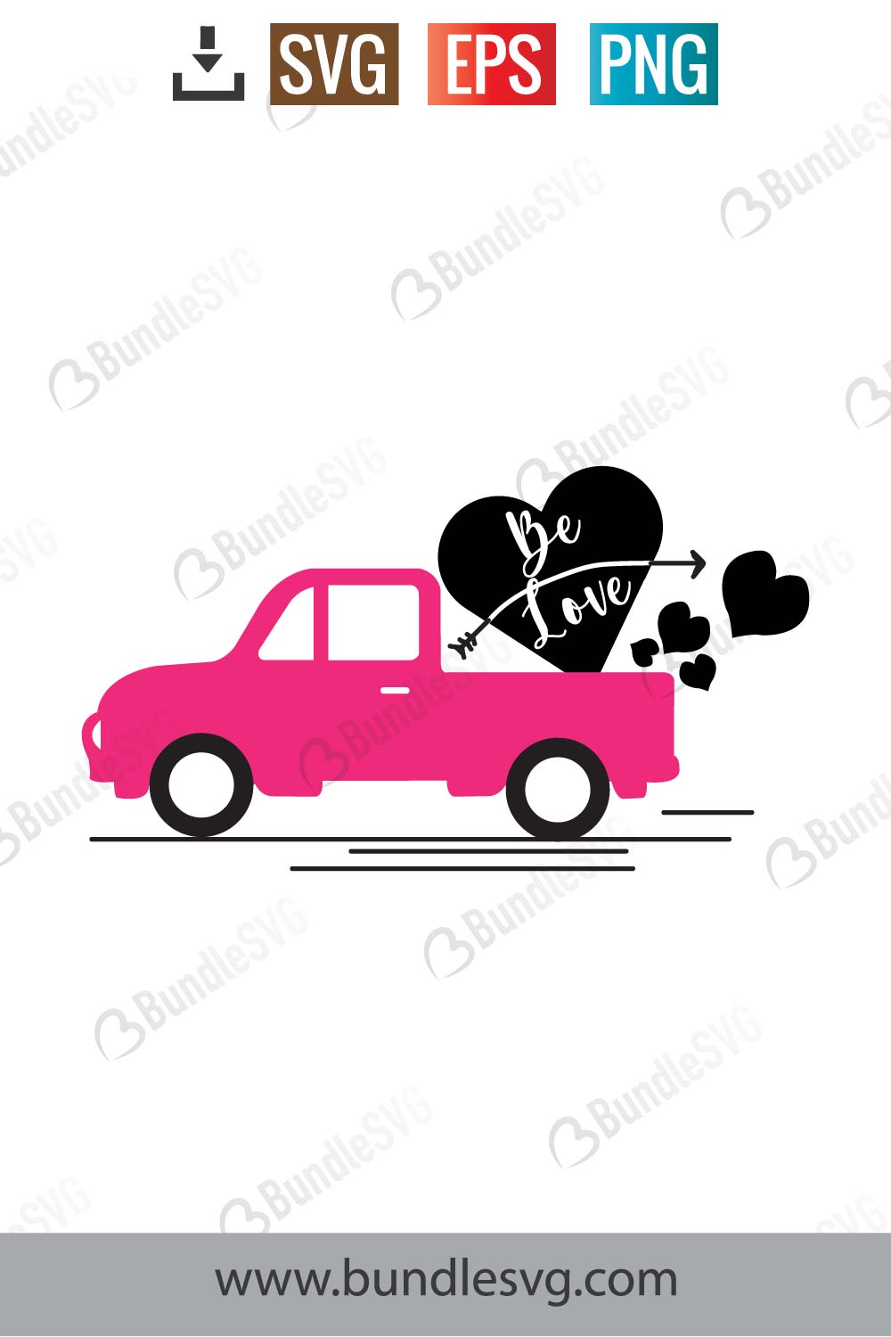Valentine Truck Svg