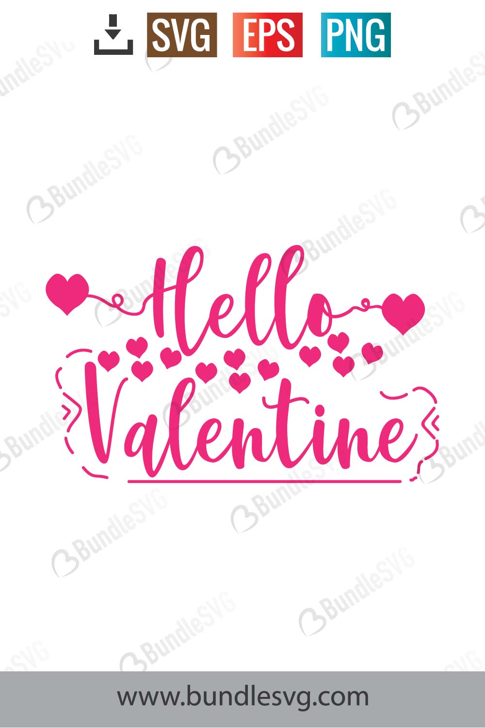 Hello Valentine Svg