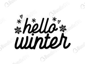 Hello Winter Svg