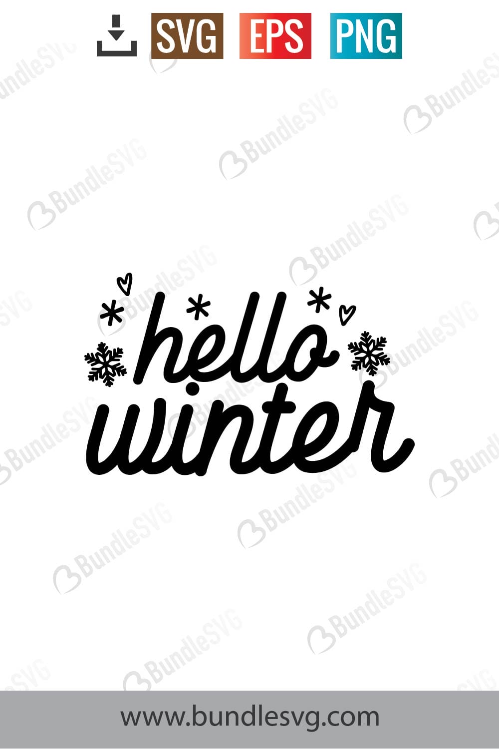 Hello Winter Svg