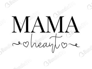 Mama Heart Svg