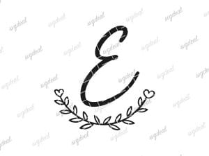 Letter E Monogram Svg