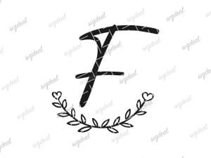 Letter F Monogram Svg