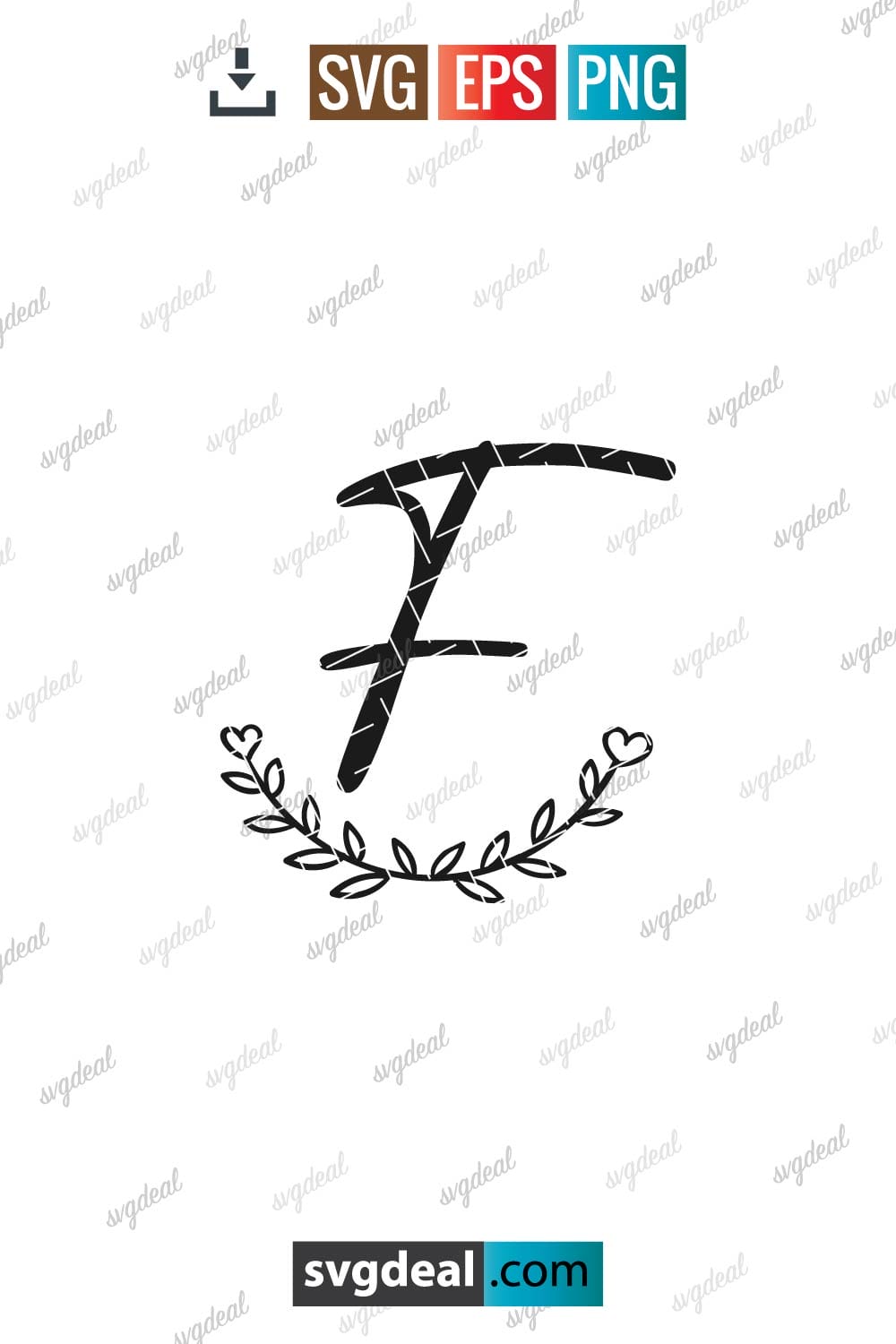 Letter F Monogram Svg