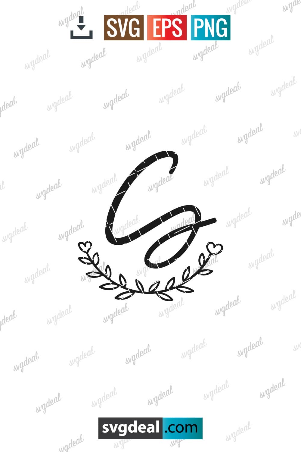 Letter G Monogram Svg