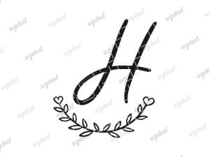 Letter H Monogram Svg