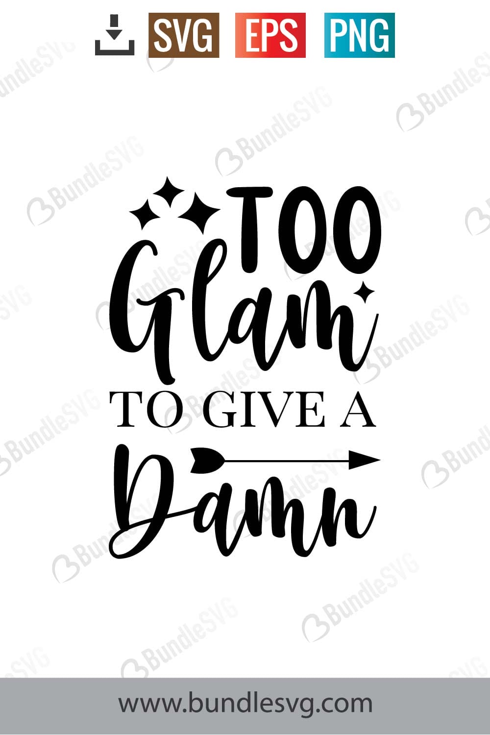 Too Glam To Give A Damn SVG Cut Files