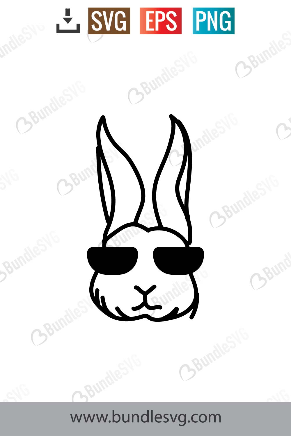 Bunny With Glasses Svg Free Download 8922