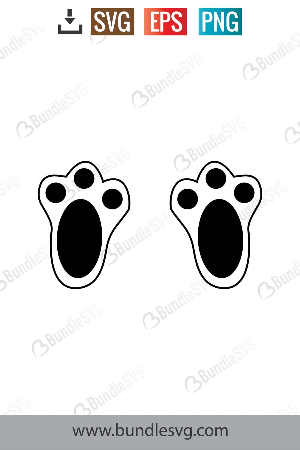 Bunny Feet Svg Free Download | BundleSVG.com