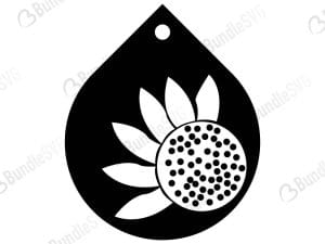 Sunflower Earring Svg