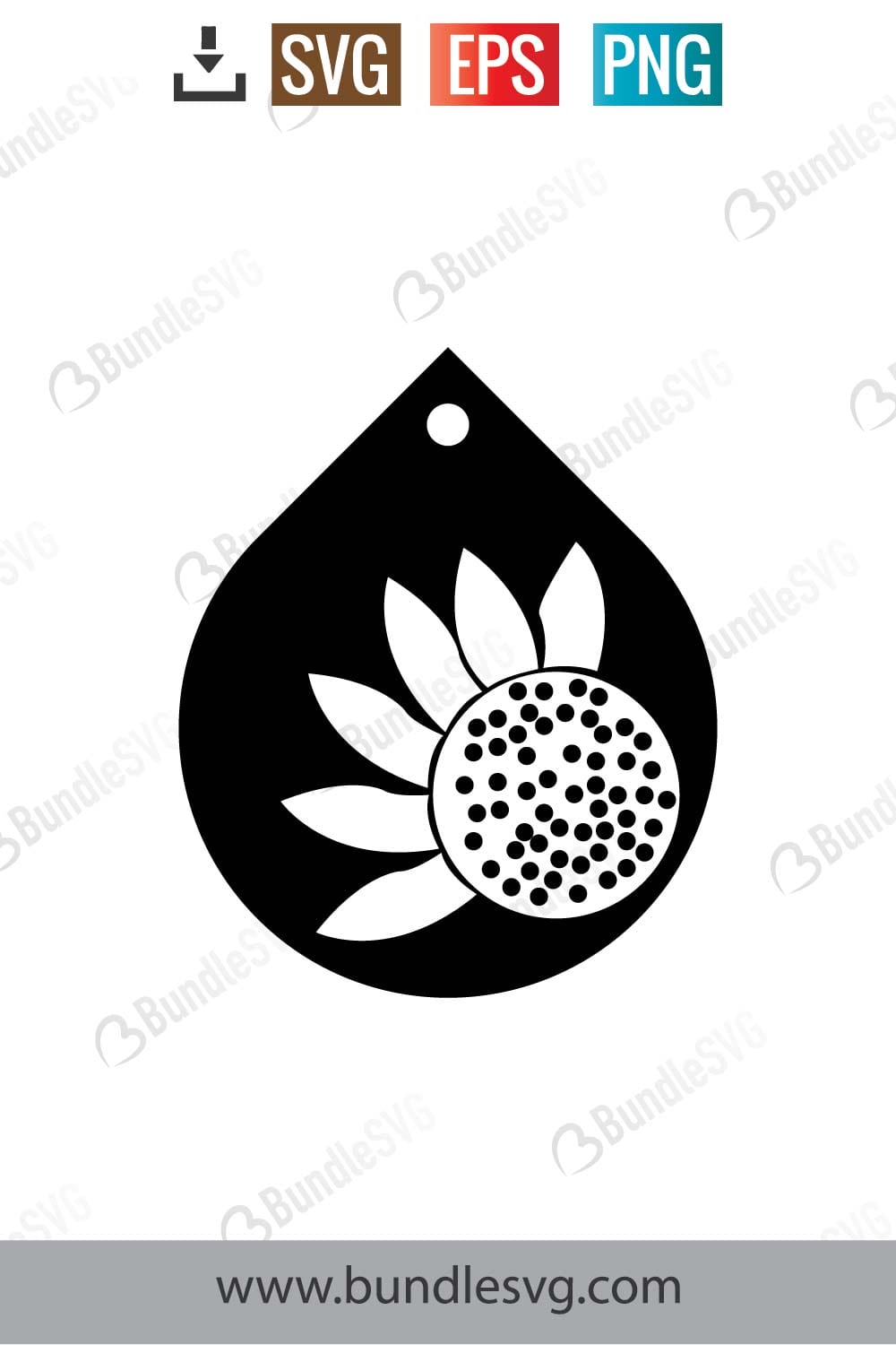 Sunflower Earring Svg