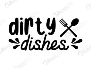 Dirty Dishes SVG Cut Files