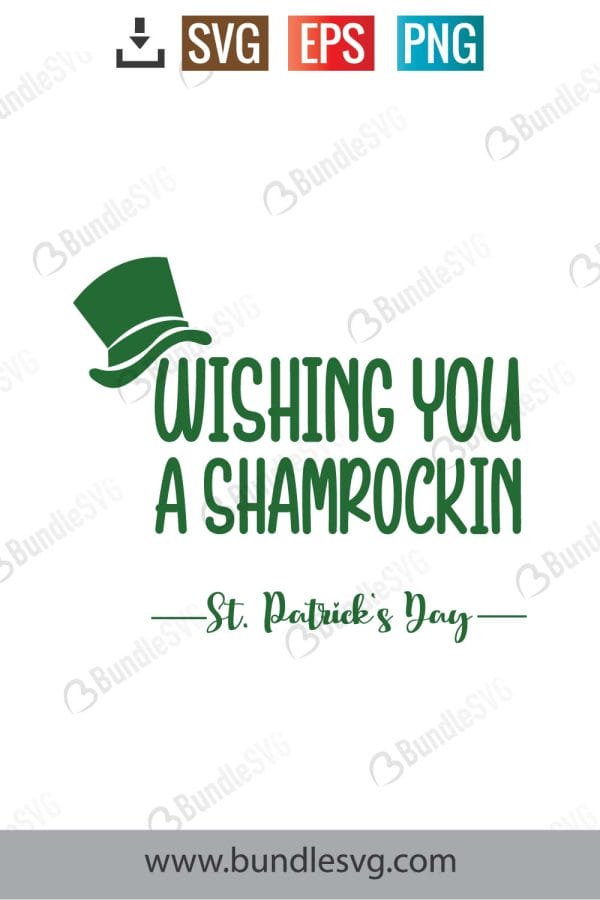 Wishing You A Shamrockin SVG Cut Files