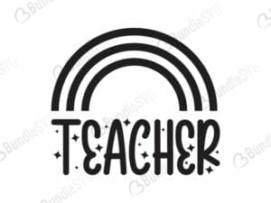 Teacher Rainbow Svg