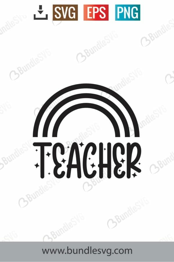 Teacher Rainbow Svg