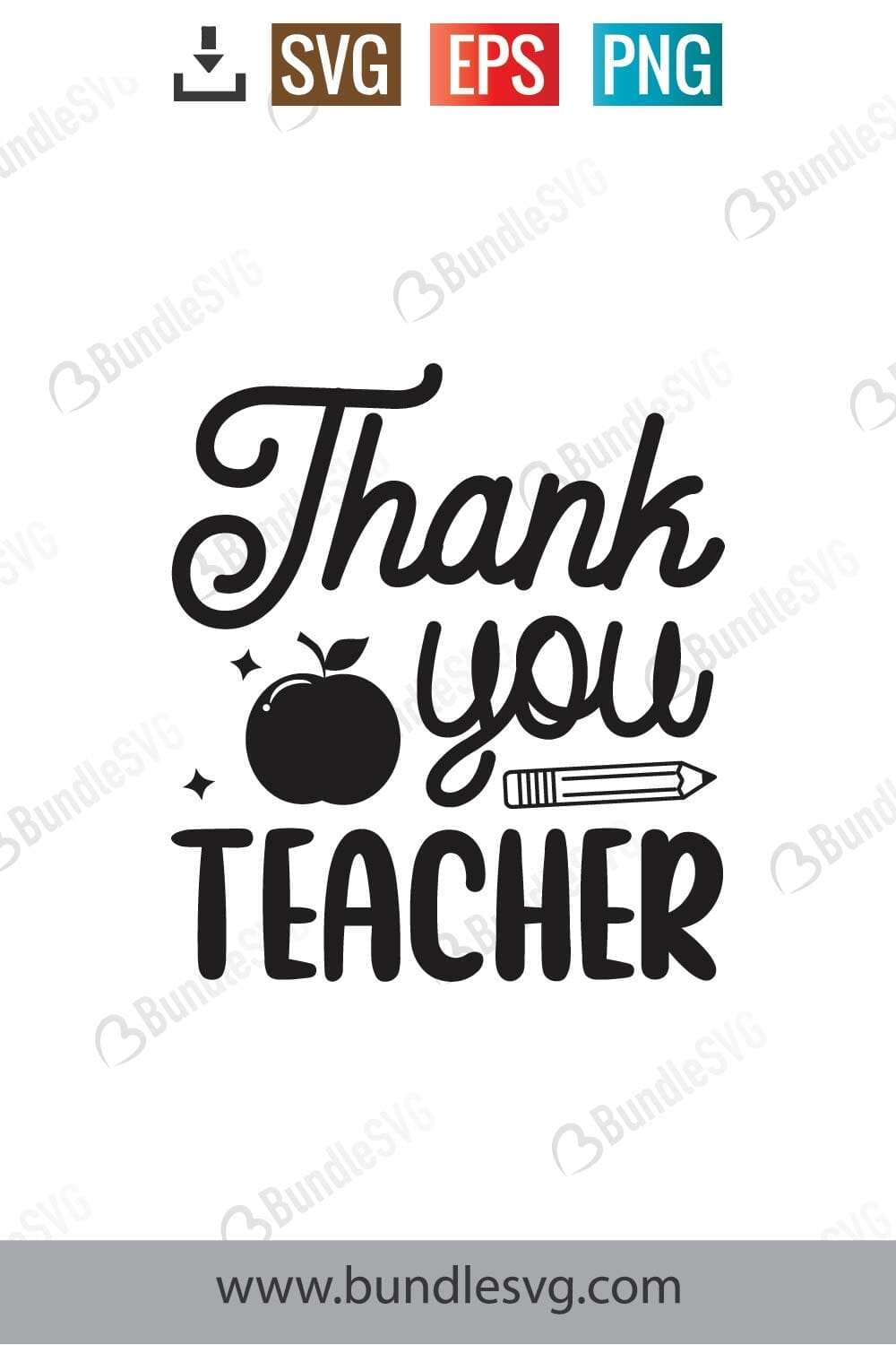 Thank You Teacher Svg Free Download | BundleSVG.com