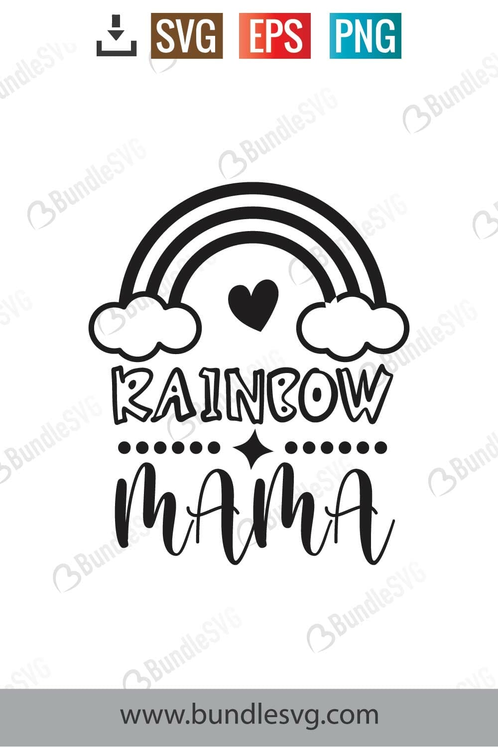Rainbow Mama Svg