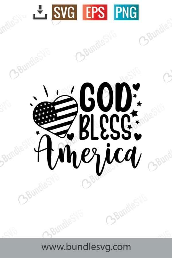 God Bless America Svg