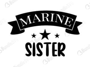 Marine Sister Svg