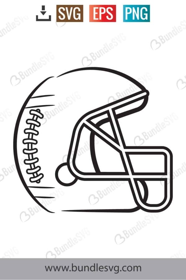 Half Football Helmet Svg