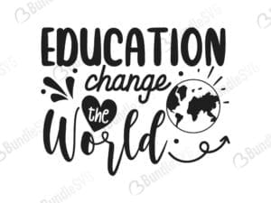 Education Changes The World Svg