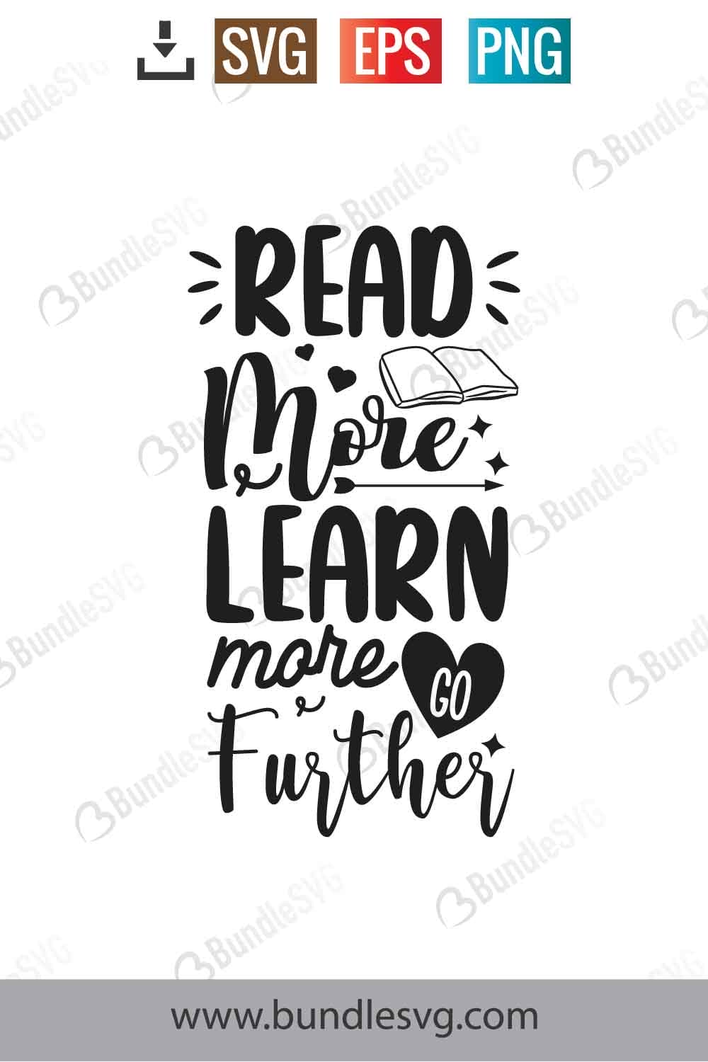 Read More, Learn More, Go Further Svg