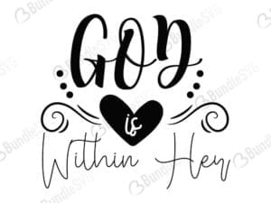 God Is Within Her Svg