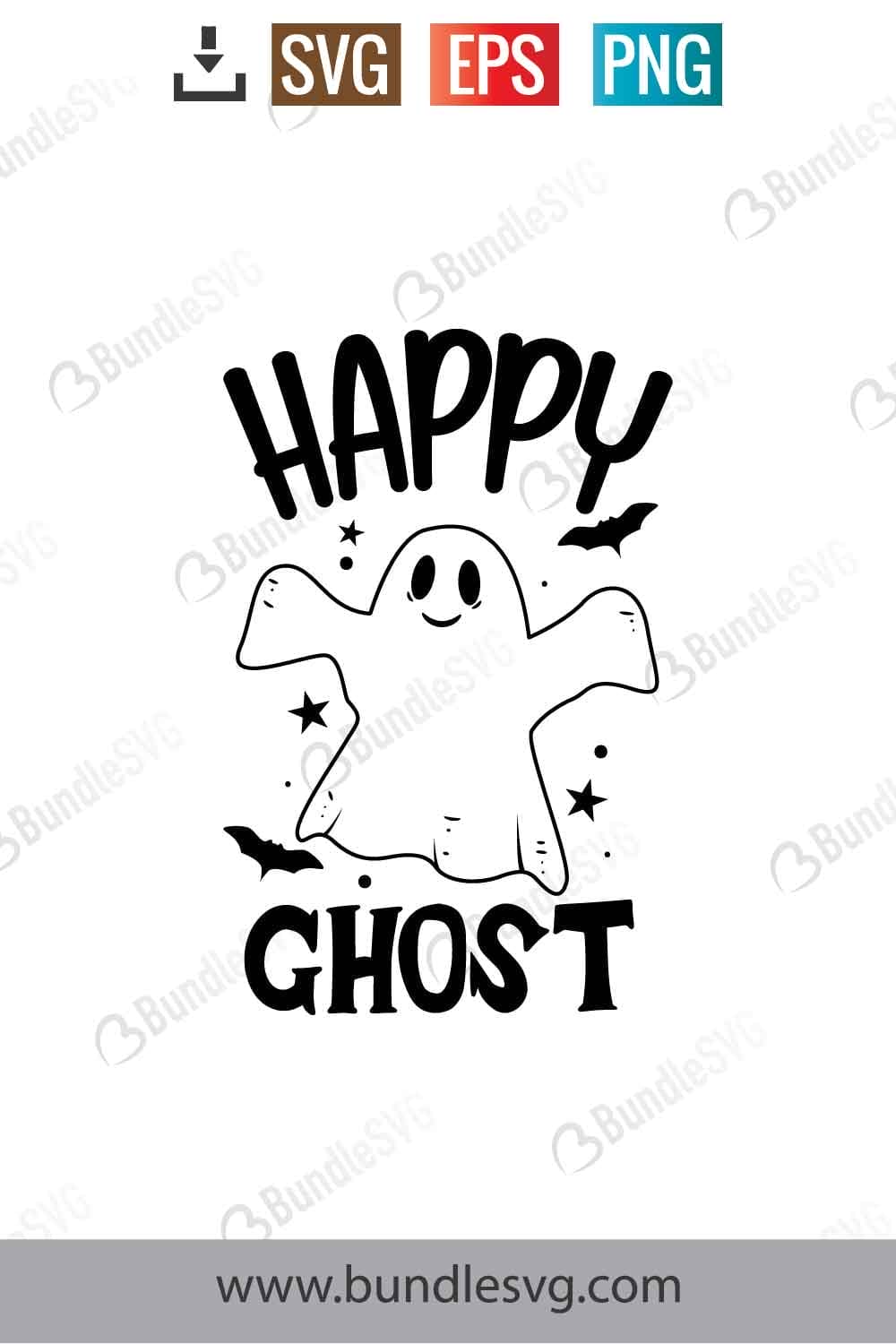 Happy Ghost Svg