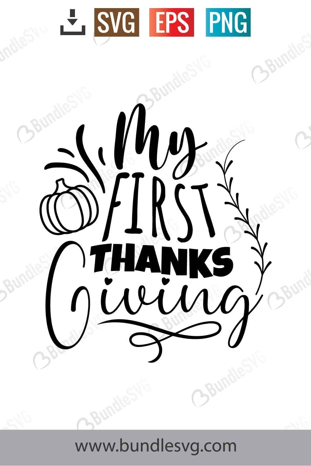 My First Thanksgiving Svg