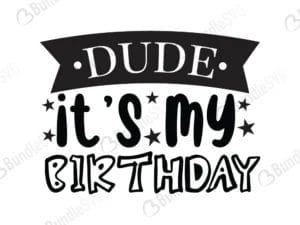 Dude Its My Birthday Svg
