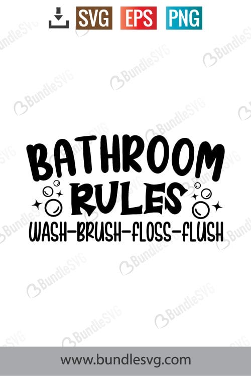 Bathroom Rules Svg